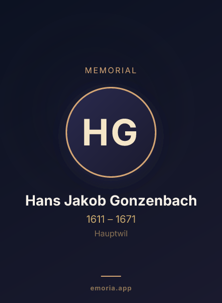 Memorial portrait of Hans Jakob Gonzenbach