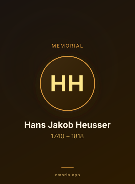 Memorial portrait of Hans Jakob Heusser