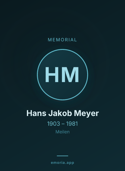 Memorial portrait of Hans Jakob Meyer