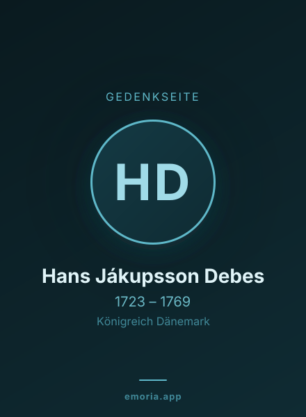 Gedenkportrait von Hans Jákupsson Debes