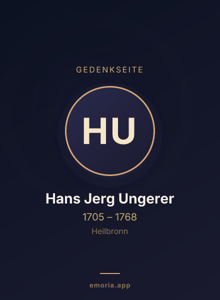 Gedenkportrait von Hans Jerg Ungerer