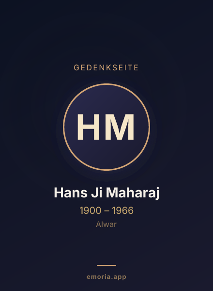 Gedenkportrait von Hans Ji Maharaj