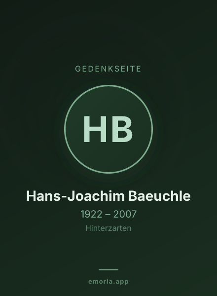 Gedenkportrait von Hans-Joachim Baeuchle