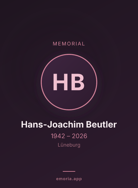 Memorial portrait of Hans-Joachim Beutler