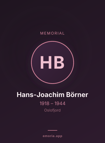 Memorial portrait of Hans-Joachim Börner