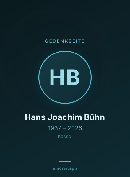 Gedenkportrait von Hans Joachim Bühn