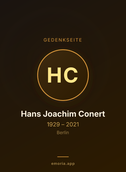 Gedenkportrait von Hans Joachim Conert