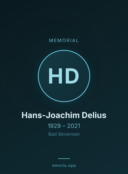 Memorial portrait of Hans-Joachim Delius