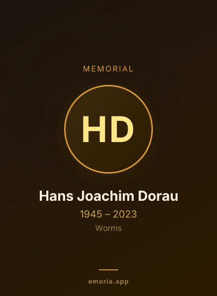 Memorial portrait of Hans Joachim Dorau