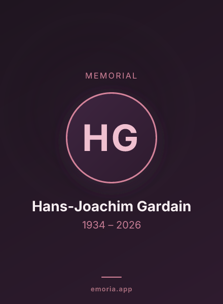 Memorial portrait of Hans-Joachim Gardain