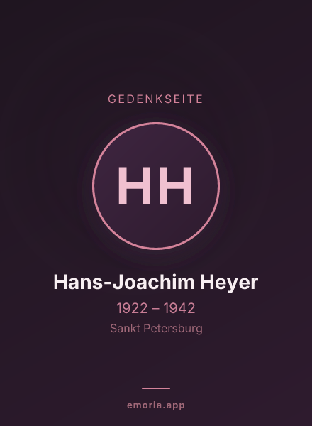 Gedenkportrait von Hans-Joachim Heyer