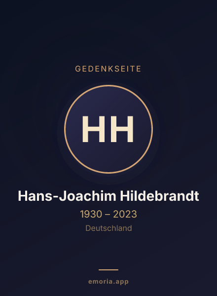 Gedenkportrait von Hans-Joachim Hildebrandt