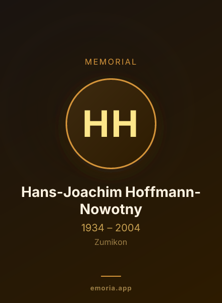 Memorial portrait of Hans-Joachim Hoffmann-Nowotny