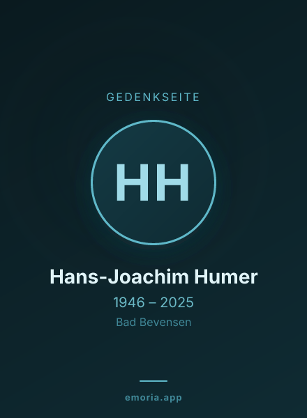 Gedenkportrait von Hans-Joachim Humer