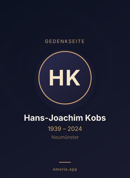 Gedenkportrait von Hans-Joachim Kobs