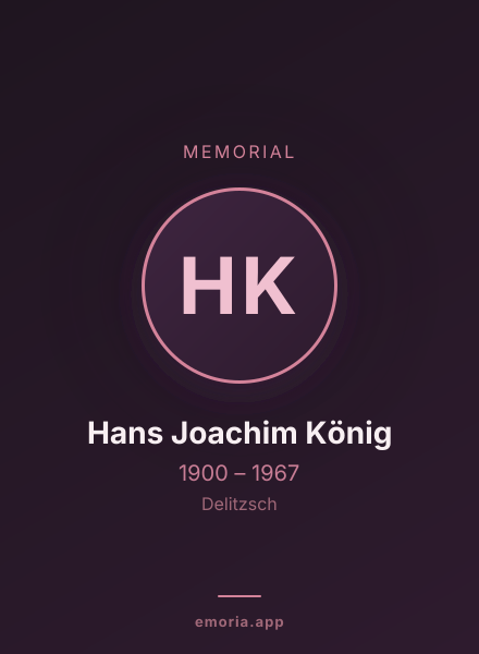 Memorial portrait of Hans Joachim König