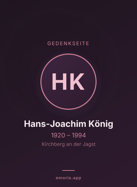 Gedenkportrait von Hans-Joachim König