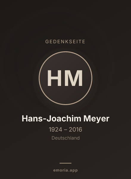 Gedenkportrait von Hans-Joachim Meyer