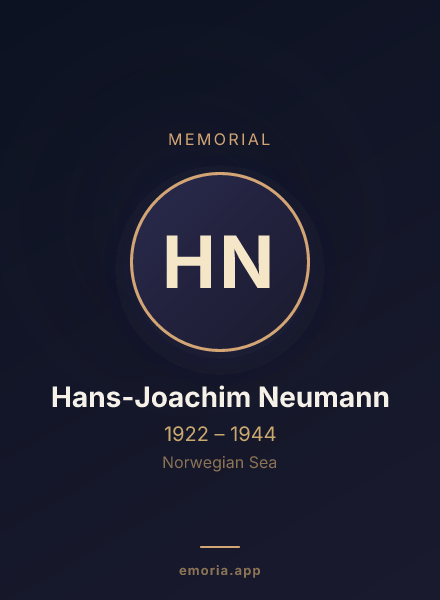 Memorial portrait of Hans-Joachim Neumann