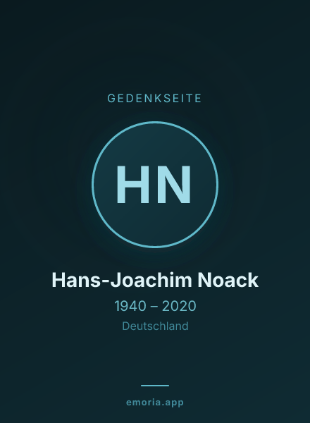 Gedenkportrait von Hans-Joachim Noack