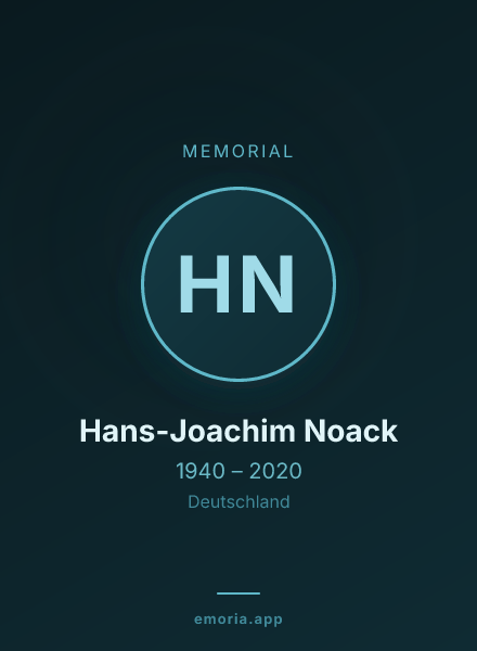 Memorial portrait of Hans-Joachim Noack