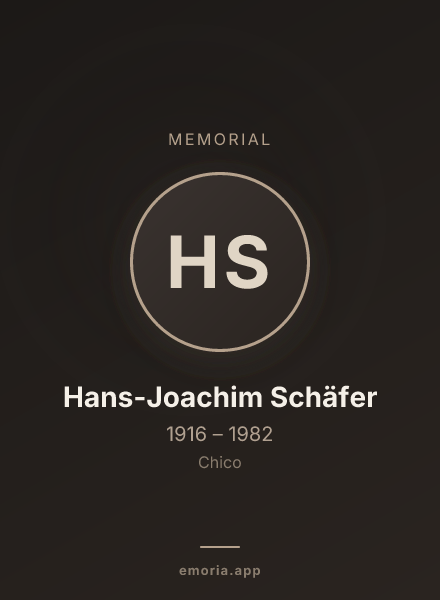 Memorial portrait of Hans-Joachim Schäfer