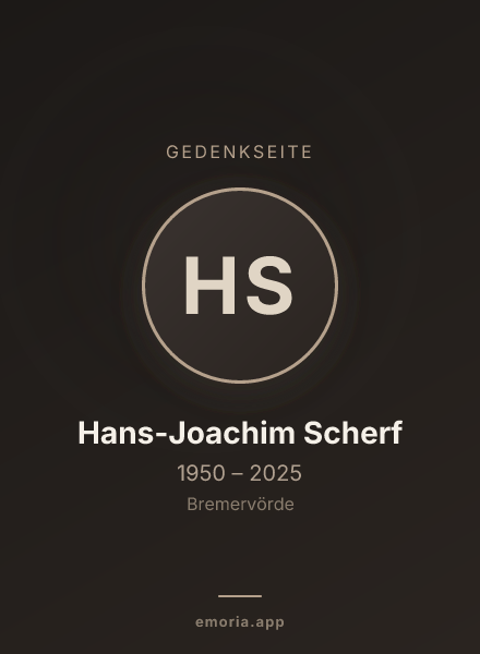 Gedenkportrait von Hans-Joachim Scherf