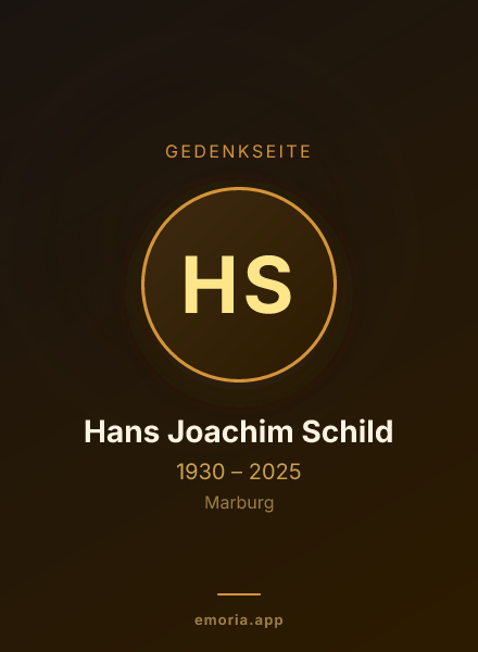 Gedenkportrait von Hans Joachim Schild