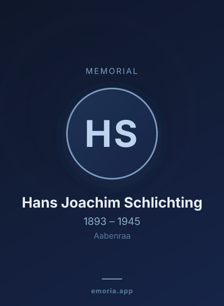Memorial portrait of Hans Joachim Schlichting