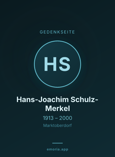 Gedenkportrait von Hans-Joachim Schulz-Merkel