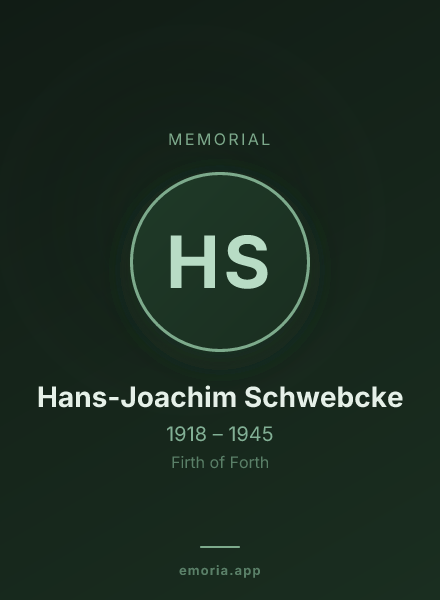 Memorial portrait of Hans-Joachim Schwebcke