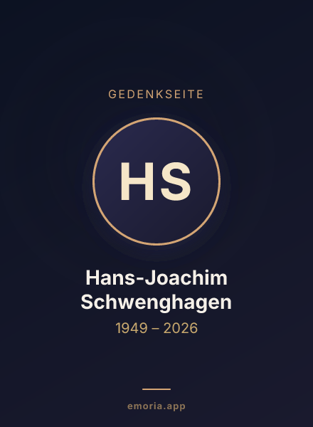 Gedenkportrait von Hans-Joachim Schwenghagen