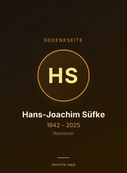 Gedenkportrait von Hans-Joachim Süfke