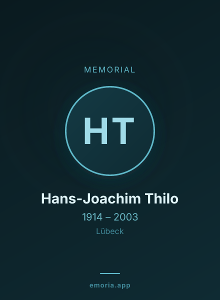 Memorial portrait of Hans-Joachim Thilo