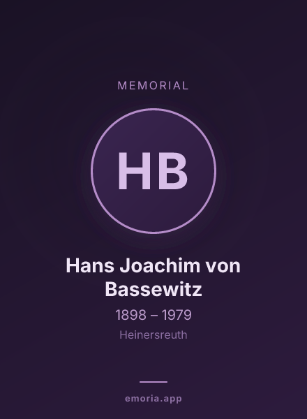Memorial portrait of Hans Joachim von Bassewitz