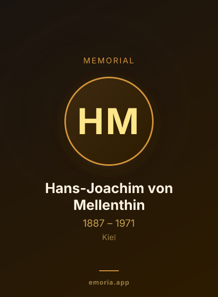 Memorial portrait of Hans-Joachim von Mellenthin