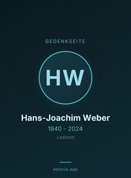 Gedenkportrait von Hans-Joachim Weber