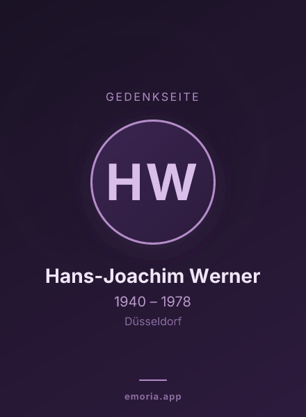 Gedenkportrait von Hans-Joachim Werner