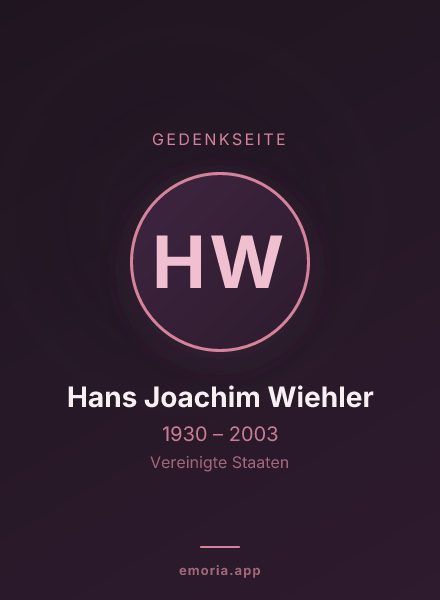 Gedenkportrait von Hans Joachim Wiehler