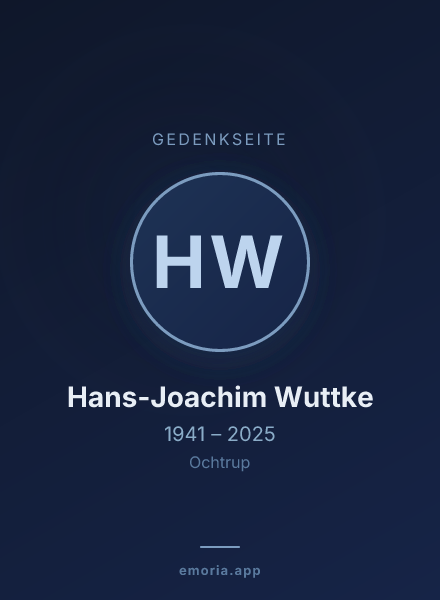 Gedenkportrait von Hans-Joachim Wuttke