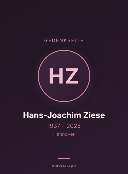 Gedenkportrait von Hans-Joachim Ziese
