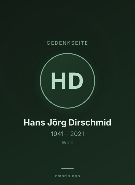 Gedenkportrait von Hans Jörg Dirschmid
