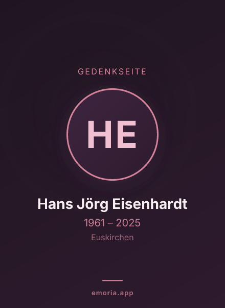 Gedenkportrait von Hans Jörg Eisenhardt