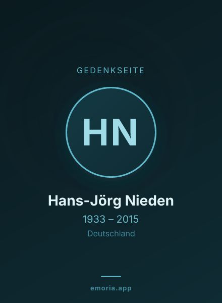 Gedenkportrait von Hans-Jörg Nieden