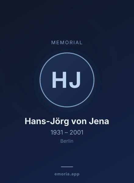 Memorial portrait of Hans-Jörg von Jena