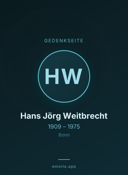 Gedenkportrait von Hans Jörg Weitbrecht