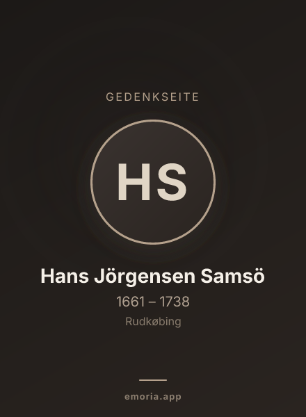 Gedenkportrait von Hans Jörgensen Samsö