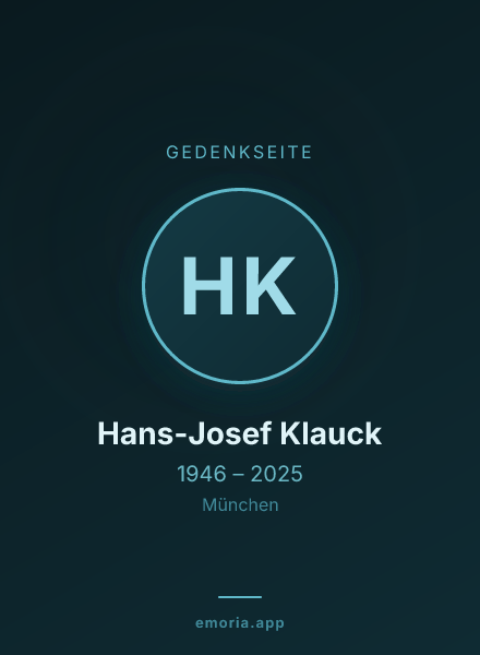 Gedenkportrait von Hans-Josef Klauck
