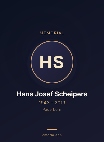 Memorial portrait of Hans Josef Scheipers