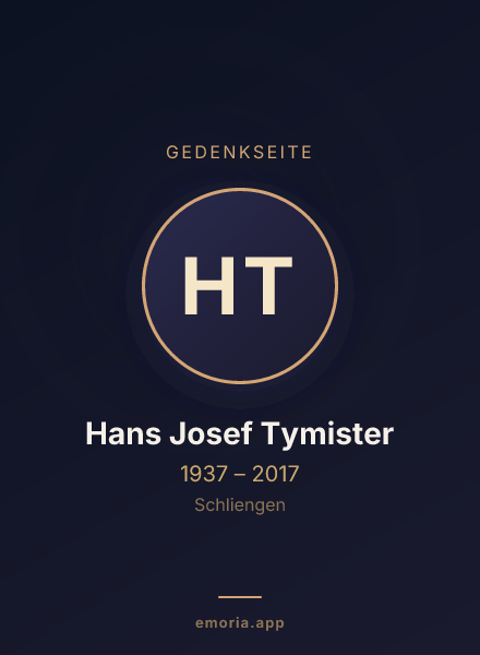 Gedenkportrait von Hans Josef Tymister